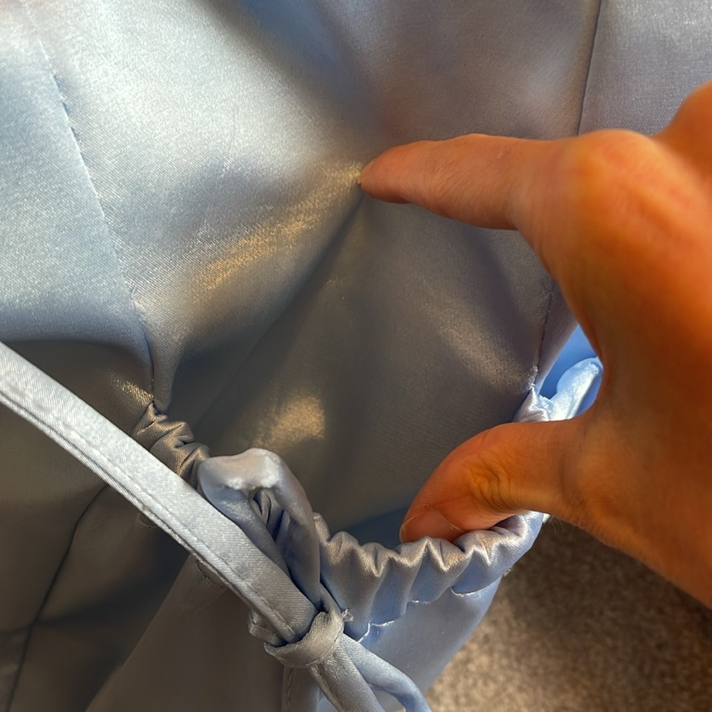 Blue satin Women's Bag - Picture 4 of 7